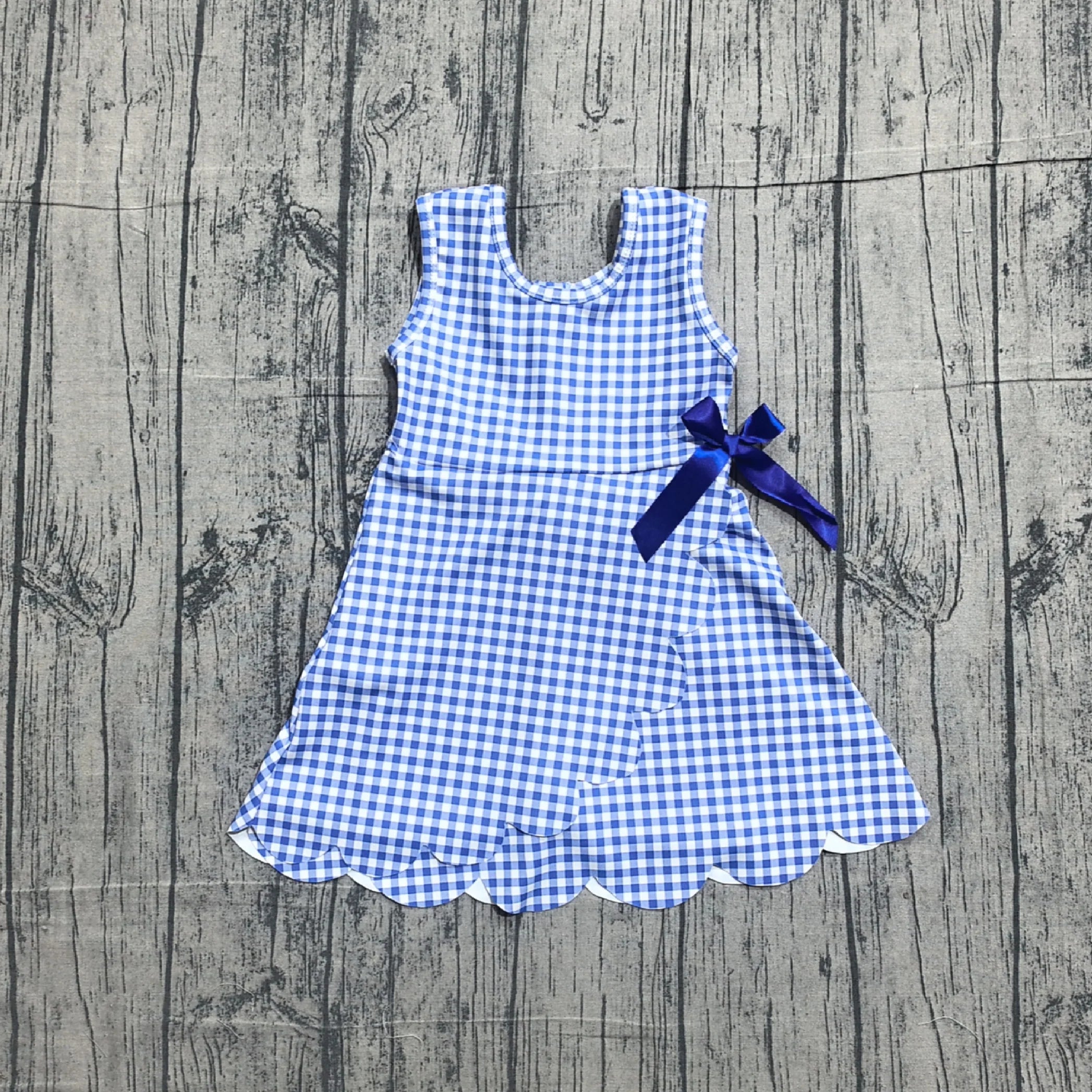 Gingham Blue Dress