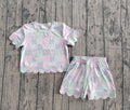 Pastel Checkered Scallop 2 piece set
