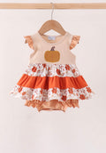 Floral Pumpkin Ruffle Bubble