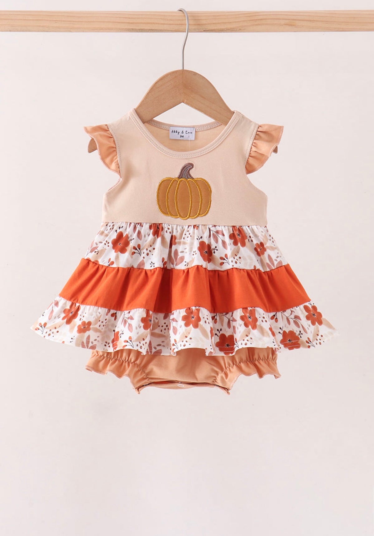 Floral Pumpkin Ruffle Bubble
