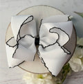 White with Black Trim Bow