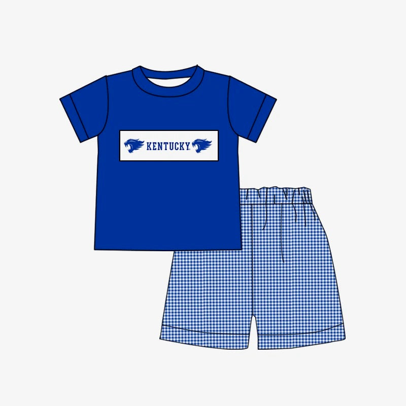 Plaid Short Set - Boys