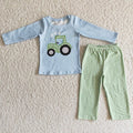 Tractor Green Gingham