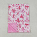 Pink Bow Checkered Blanket
